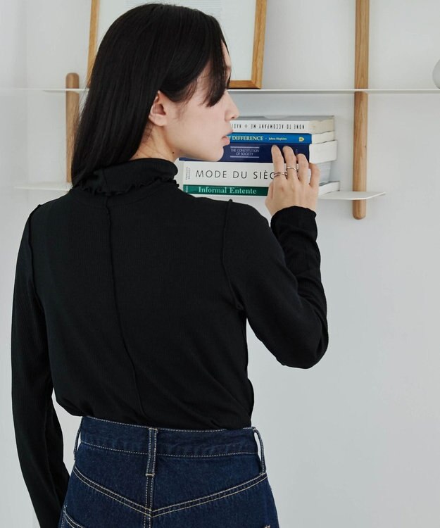 WEGO ソフトタッチカラーリブロンT ブラック