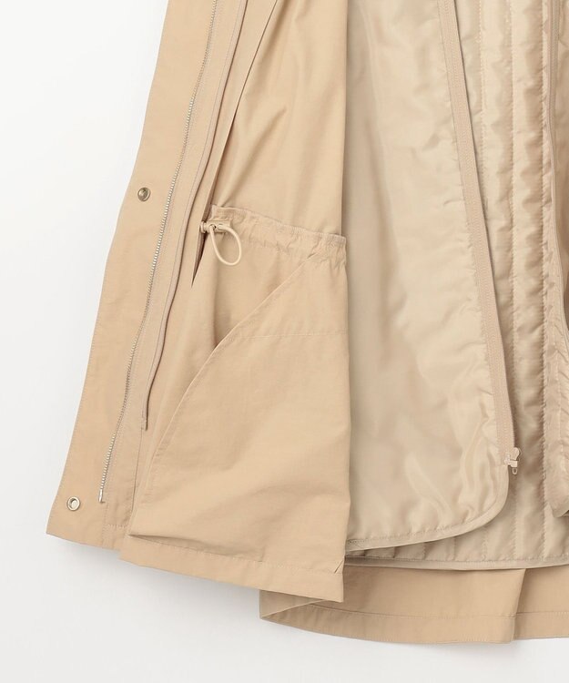 組曲 S 【WEB限定・取り外せるライナー付き】ライトタッサージャケット ベージュ系