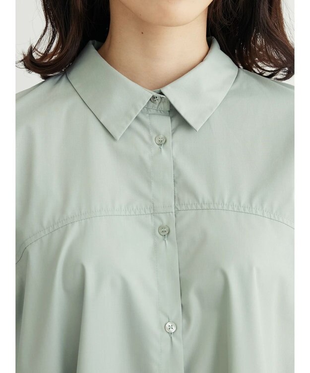 Green Parks ・ｆｕｒｒｙ　ｒａｔｅ　変形キリカエシャツチュニック Gray