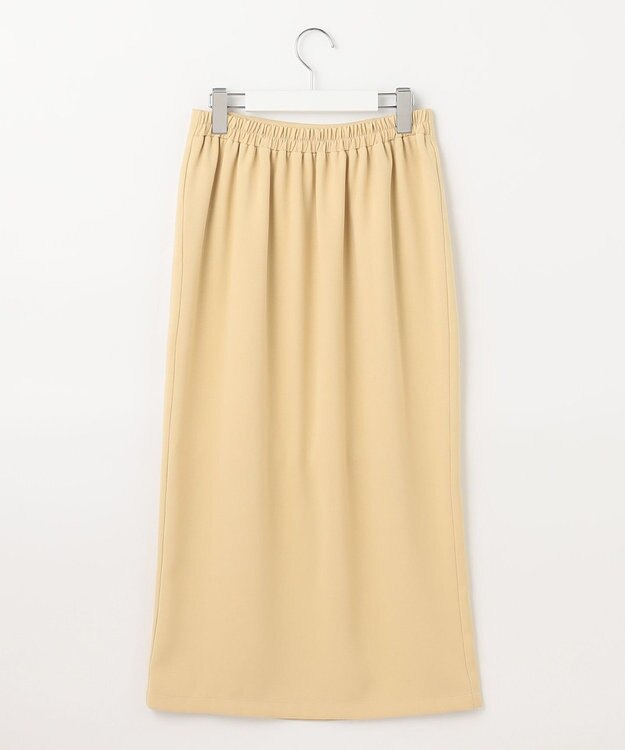 Feroux ソフトツイルナロースリット スカート イエロー系