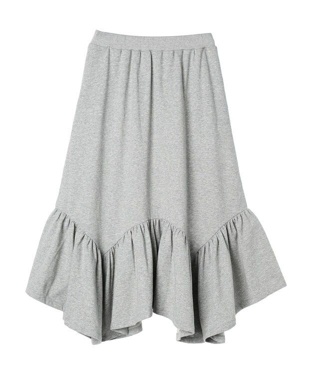 earth music&ecology ウラケ裾フリルスカート Gray