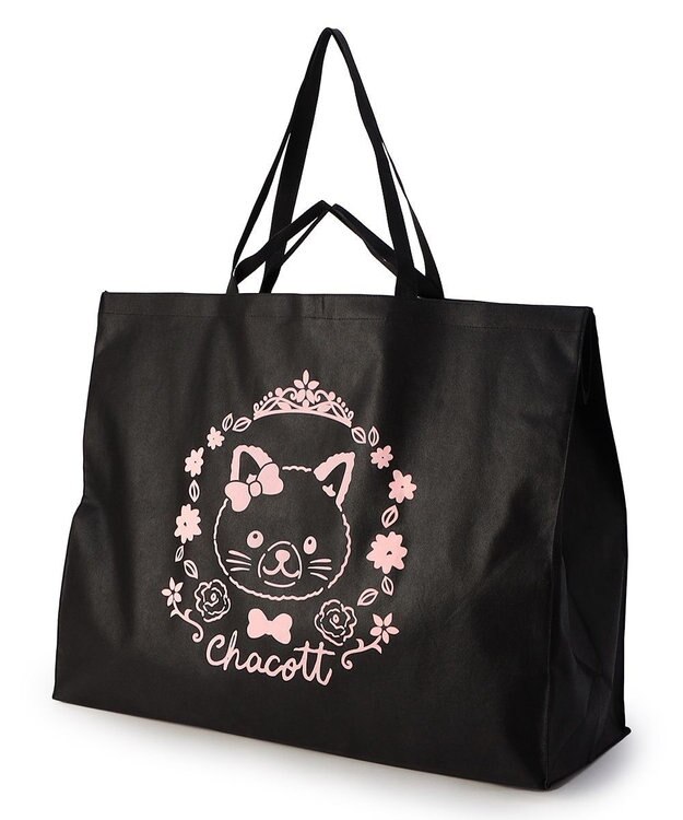 Chacott Cat不織布バッグL ブラック