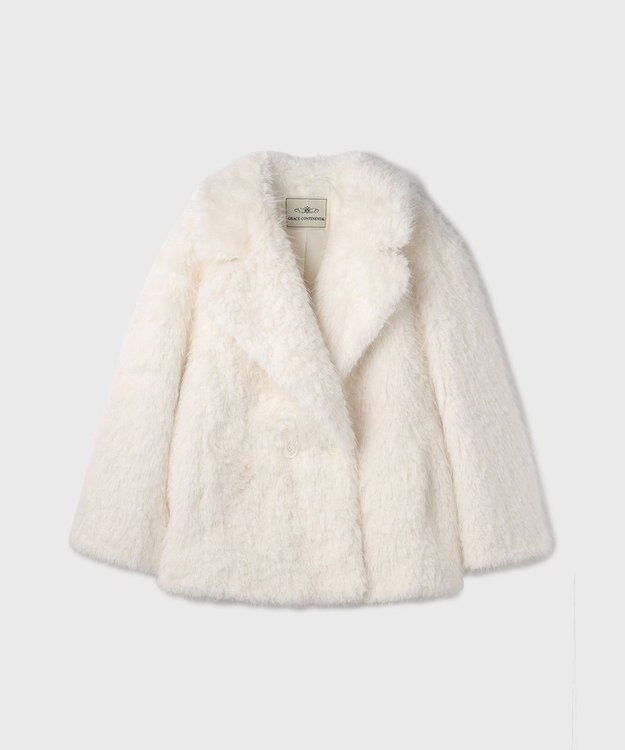 GRACE CONTINENTAL フェイクファーPコート キナリ