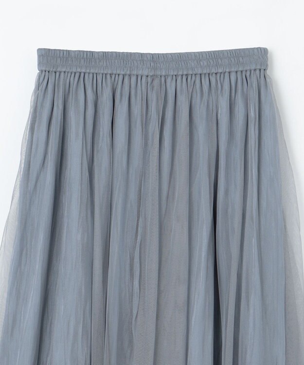 ANY 【ウエストゴム】シャイニーチュールスカート ライトブルー