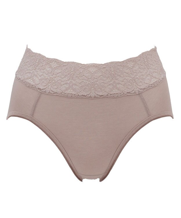 BRADELIS New York 【BRADELIS New York / 育尻・伸びる・綿混・浅め】モモパンツ・ウエストレース#316 ダークグレージュ