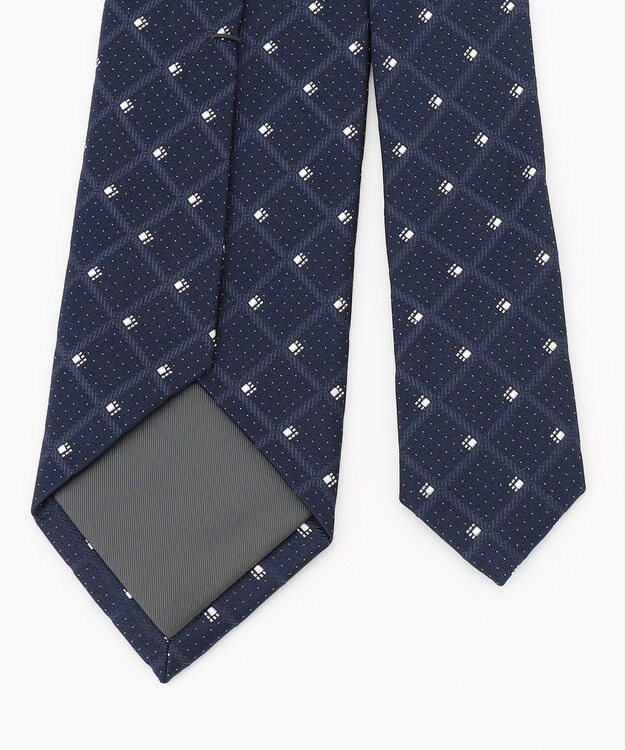 JOSEPH HOMME 【日本製】ドットチェック　ネクタイ ネイビー系7