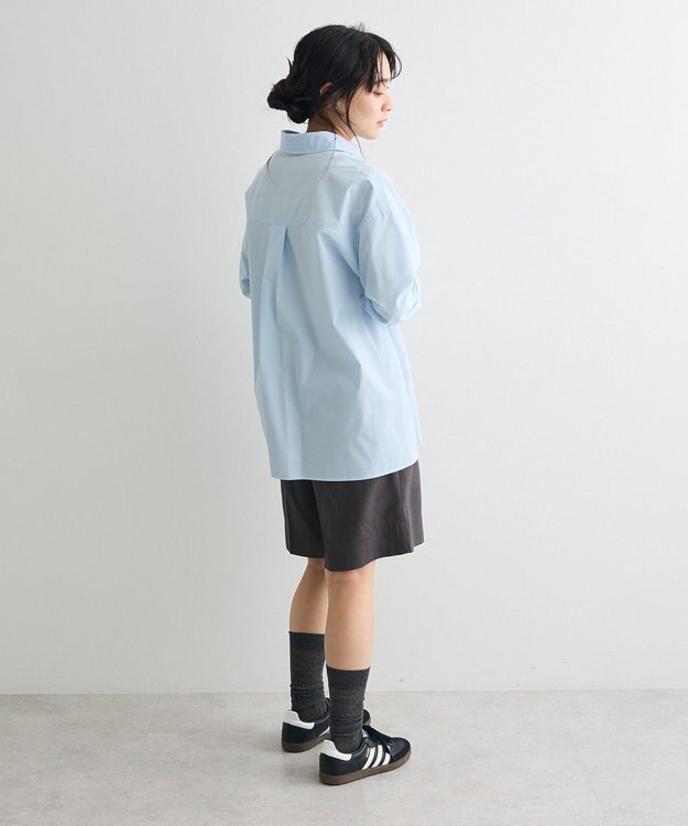 CRAFT STANDARD BOUTIQUE サイドベルトシャツ Sax