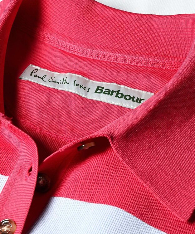 Paul Smith Paul Smith Loves Barbour Felton Knitted ポロシャツ チェリー