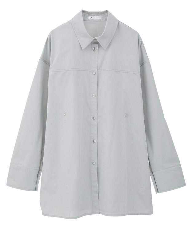 CRAFT STANDARD BOUTIQUE サイドベルトシャツ Blue Green