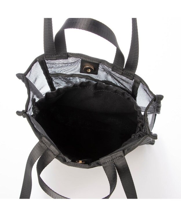 UNBILLION カシュカシュ cachecache / オーバープリントメッシュ2ハンドルトート ブラック