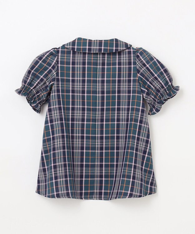 組曲 KIDS 【110-140cm】ブリティッシュ ブラウス グリーン系3