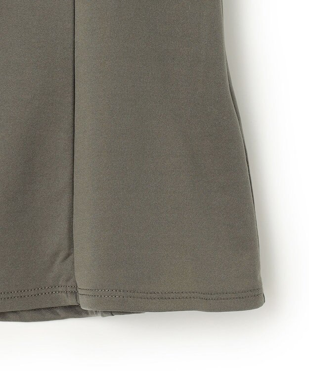 ICB 【洗える】リバーストレッチジャージー ペプラムカットソー アッシュカーキ系