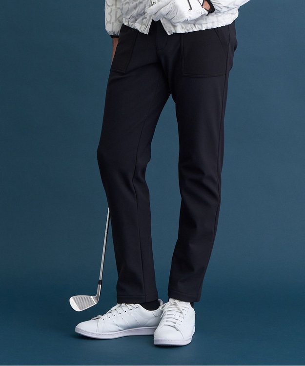 23区GOLF 【MEN】トリコットボンディングテーパードパンツ ブラック系