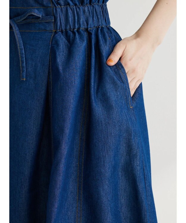 Green Parks Ｉ　デニムハギロングスカート Dark Indigo
