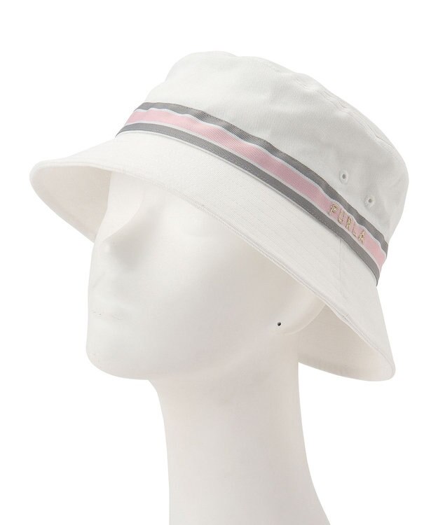 MOONBAT FURLA(フルラ) バケットハット　グログラン巻き オフホワイト