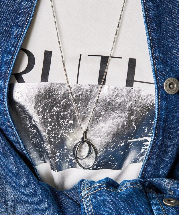 AMERICAN HOLIC メタルワントップロングネックレス Silver