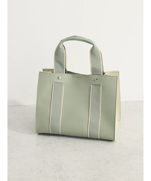 Green Parks ・Ｃｕーｓｈｕｔ　テープハンドルスクエアトート Green