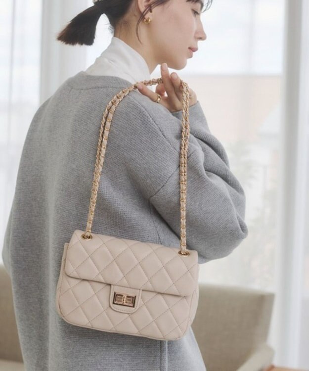 WEGO 【ANGIE VINTAGE】キルティングショルダーBAG ベージュ