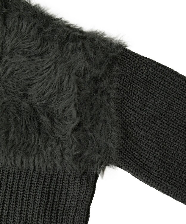 Green Parks ・Ｐｅｔｉｔ　Ｆｌｅｕｒ　シャギーキリカエニット Charcoal Gray