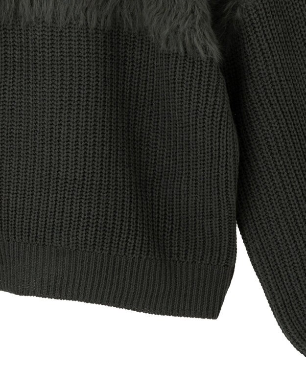 Green Parks ・Ｐｅｔｉｔ　Ｆｌｅｕｒ　シャギーキリカエニット Charcoal Gray