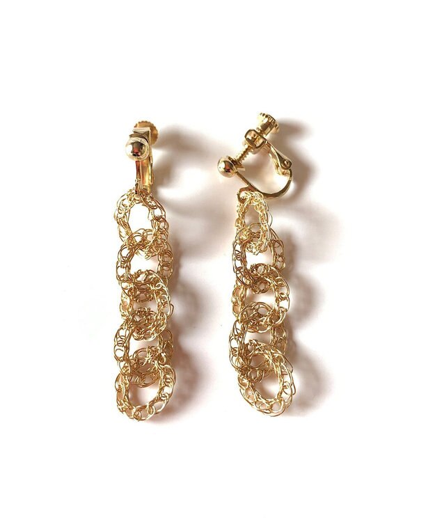 CASUMINO chain 5連 イヤリング gold