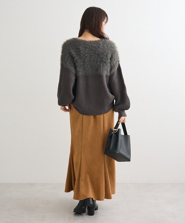Green Parks ・Ｐｅｔｉｔ　Ｆｌｅｕｒ　シャギーキリカエニット Charcoal Gray