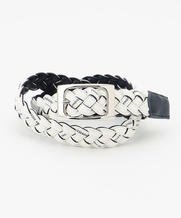 23区GOLF 【MEN】【リバーシブル】メッシュベルト ホワイト系