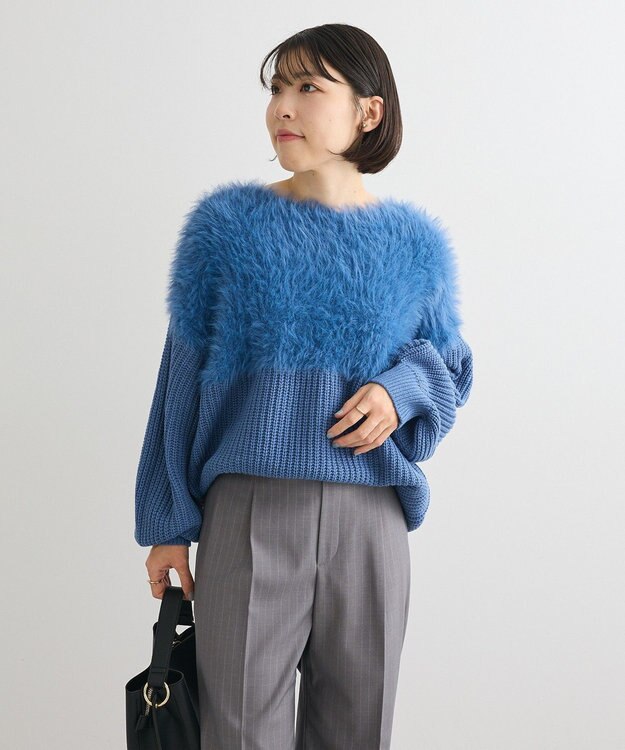 Green Parks ・Ｐｅｔｉｔ　Ｆｌｅｕｒ　シャギーキリカエニット Blue