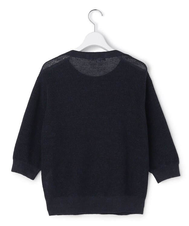 23区 S 【先行予約】ピュアリネン パフスリーブ ニット ネイビー系