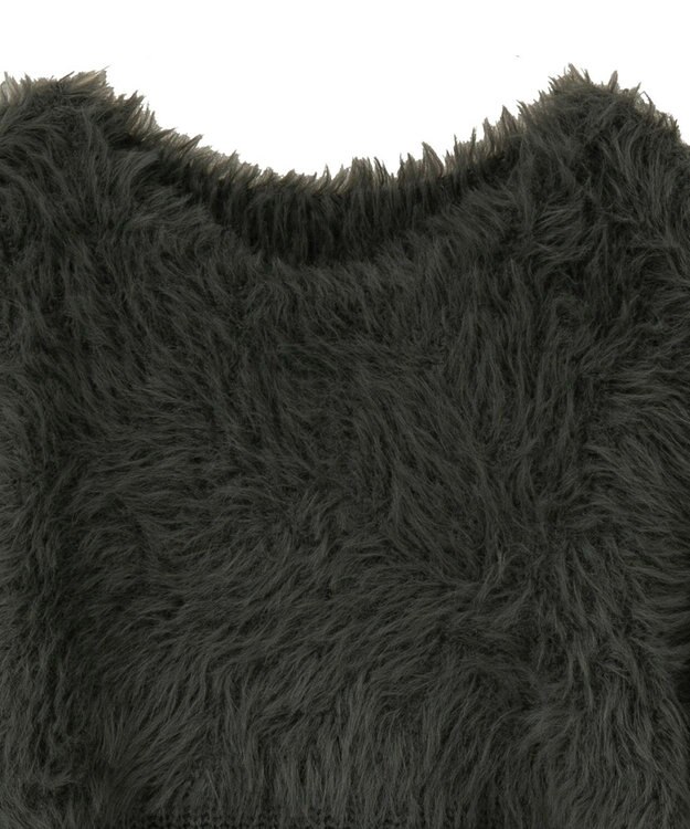 Green Parks ・Ｐｅｔｉｔ　Ｆｌｅｕｒ　シャギーキリカエニット Charcoal Gray