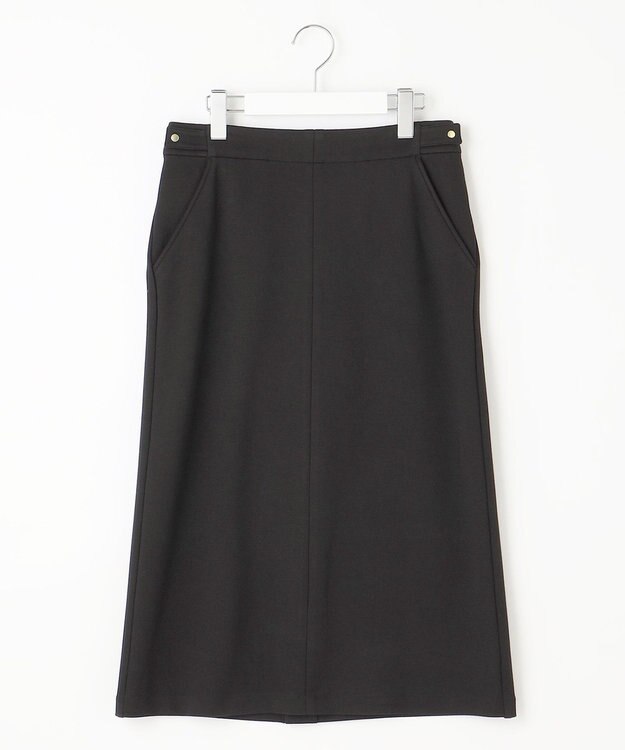 J.PRESS LADIES 【洗える】デュアルウォームポンチ スカート ブラック系