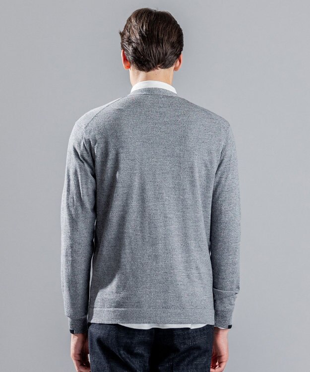 JOSEPH HOMME エッセンシャルメリノ　Vネックカーディガン ライトグレー系