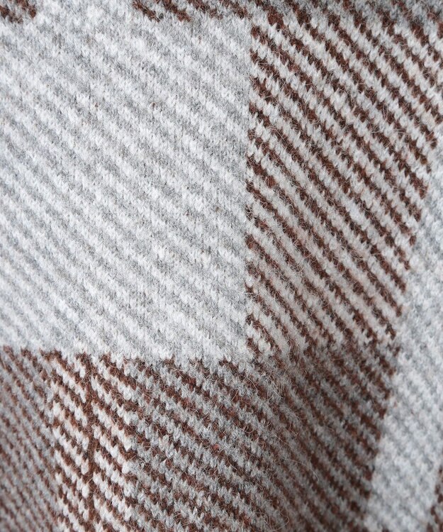 CRAFT STANDARD BOUTIQUE 洗える/チェック柄ニットプルオーバー Brown