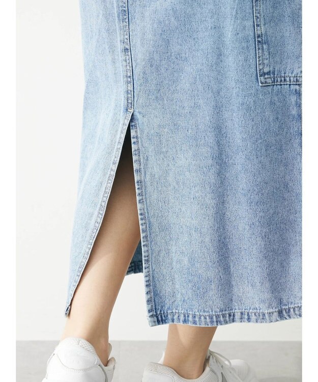 Green Parks ・ＥＬＥＮＣＡＲＥ　ＤＵＥ　カーゴデニムスカート Light Indigo