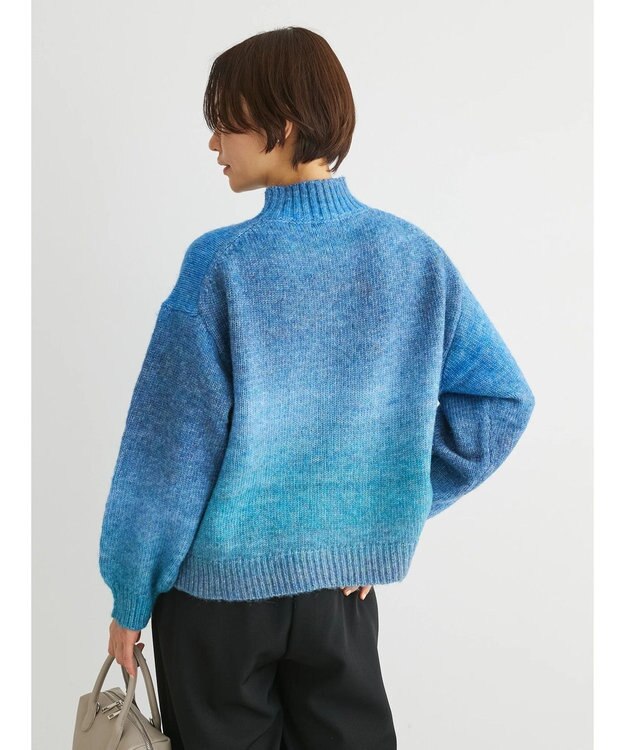 Green Parks グラデーションニットプルオーバー Blue