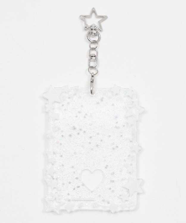 WEGO 【痛バ＆推し活】キラキラスターカードホルダーキーホルダー ホワイト