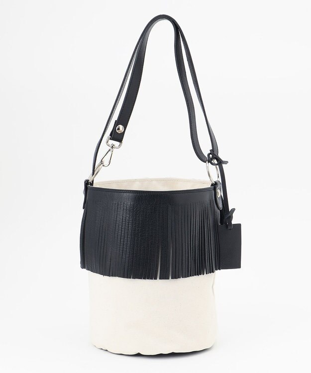 23区 【STORY7月号掲載】MARCO MASI レザーキャンバスコンビ ショルダーバッグ ブラック系