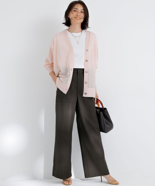 23区 アクリルハンドル バッグ グレー系