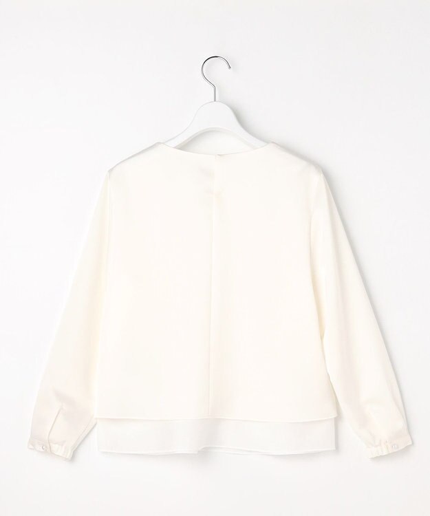 J.PRESS LADIES L ハンマーサテン カットソー ホワイト系