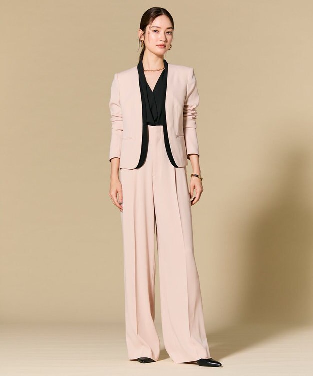 BEIGE， 【セットアップ対応】CINDY / ダブルカラージャケット Nude x Black