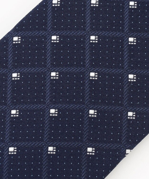 JOSEPH HOMME 【日本製】ドットチェック　ネクタイ ネイビー系7