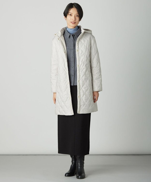 J.PRESS LADIES S カシミヤシルク シアーリブ タートル カットソー サックス系