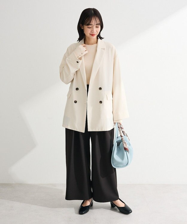 Green Parks オーバーサイズＷ釦ライトジャケット Ecru