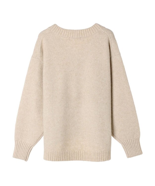 Green Parks ＭｉｘカラーＶネックニットプルオーバー Light Beige