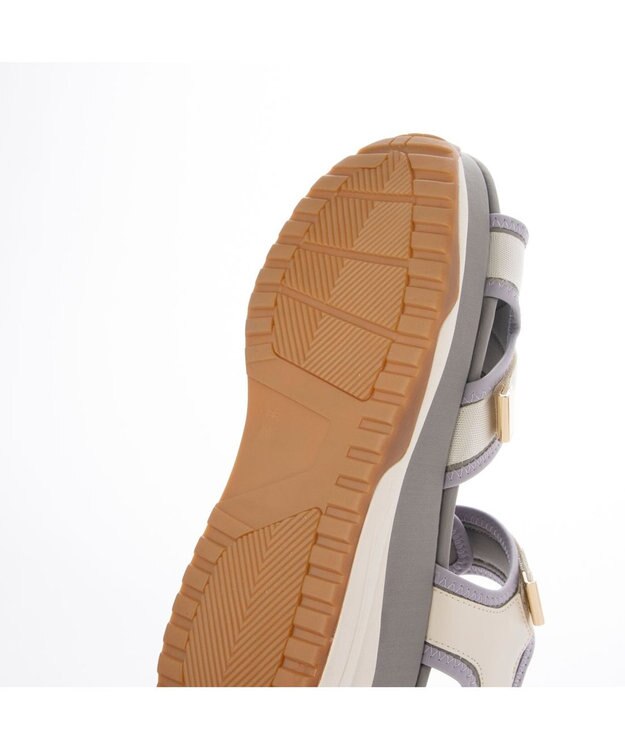 ing <ing>厚底スポーツサンダル パープルコンビ