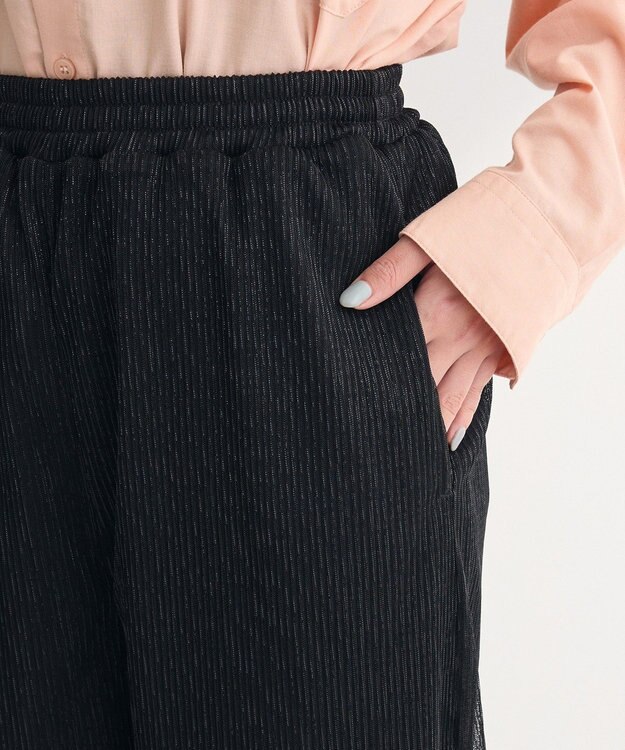 Green Parks ・ＳＵＧＡＲ　ＳＰＯＯＮ　ラメイージーパンツ Black