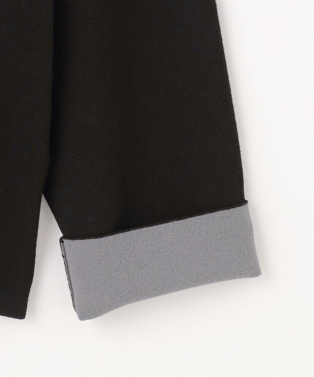 自由区 L 【カタログ掲載】レーヨンストレッチベーシックシルエット ニット ブラック