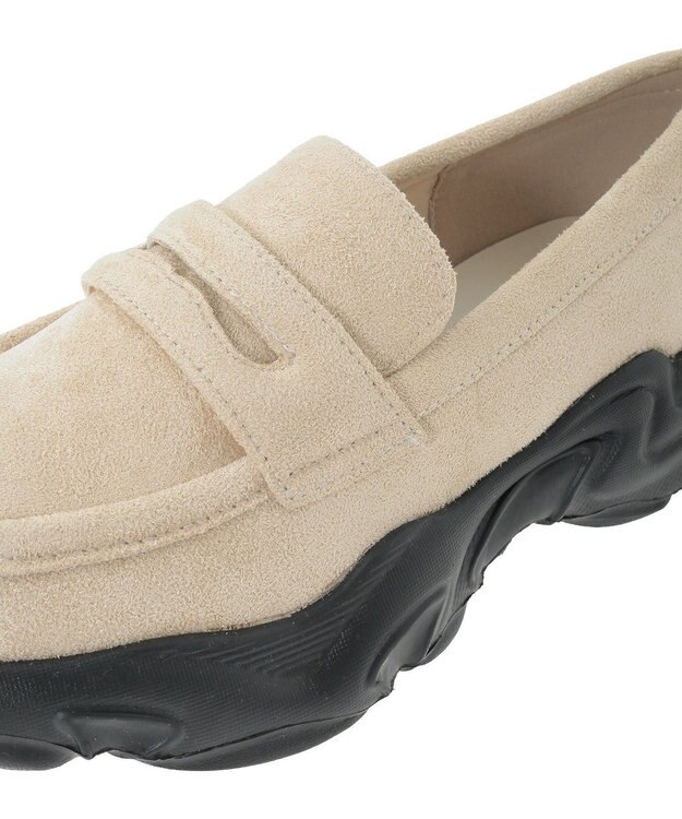 earth music&ecology 【軽量】スニーカーローファー Beige