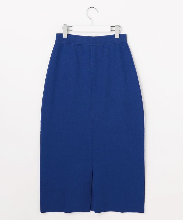 ANY SIS S CICA加工 ニット タイト スカート ブルー