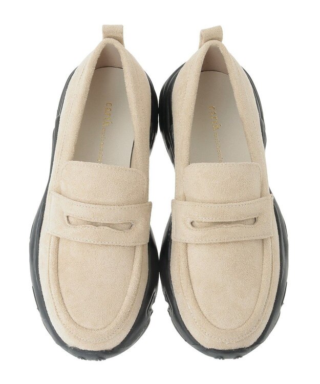 earth music&ecology 【軽量】スニーカーローファー Beige